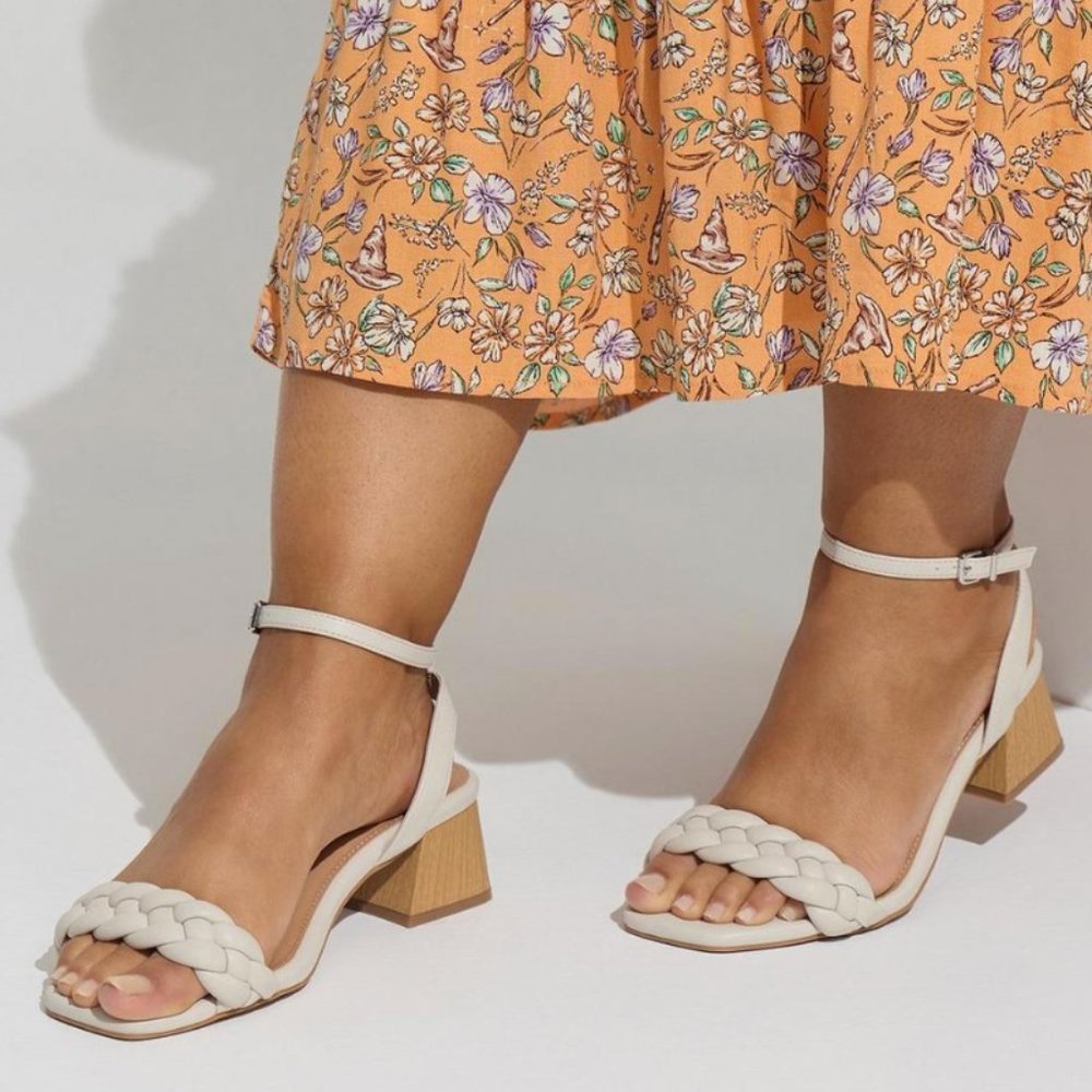 Braided Flare Heel Sandal, 9WW